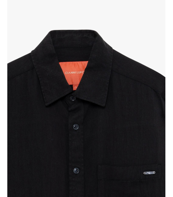 Long-sleeve plain shirt