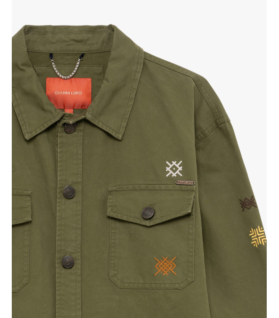 Overshirt with embroideries