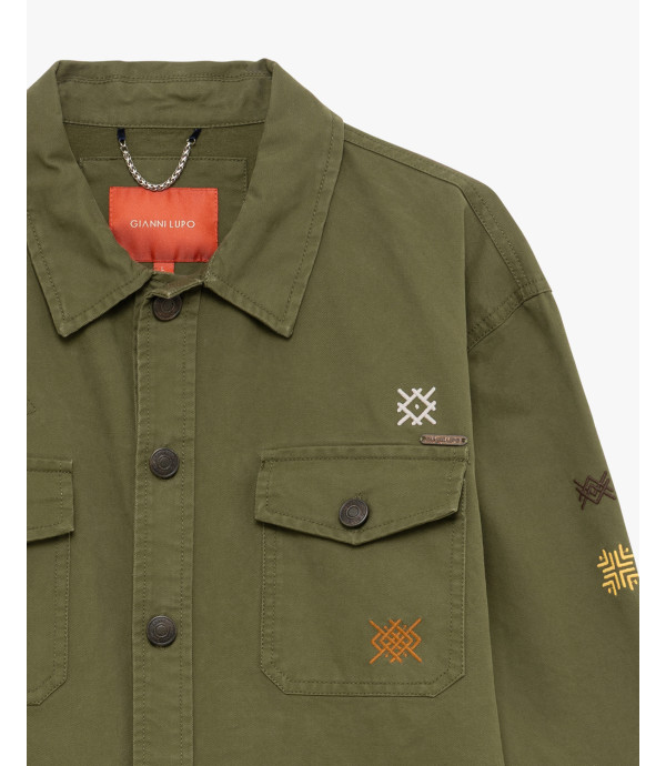 Overshirt with embroideries
