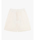 Textured fabric bermuda shorts