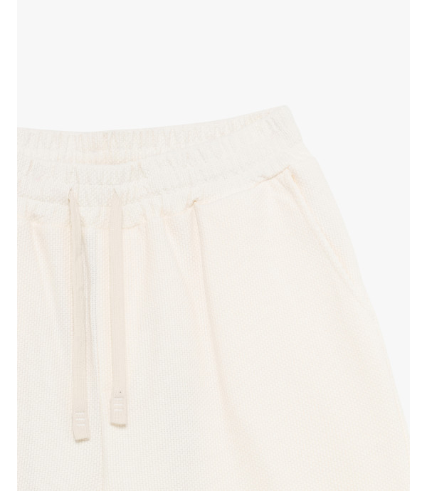 Textured fabric bermuda shorts