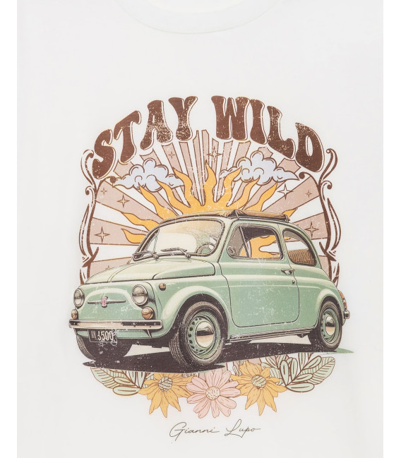 T-shirt con stampa vintage
