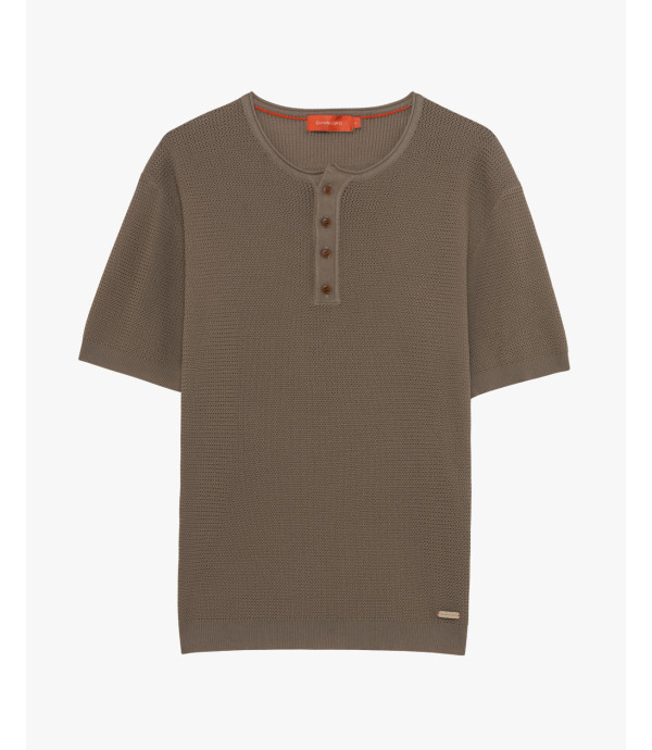 T-shirt serafino in maglia