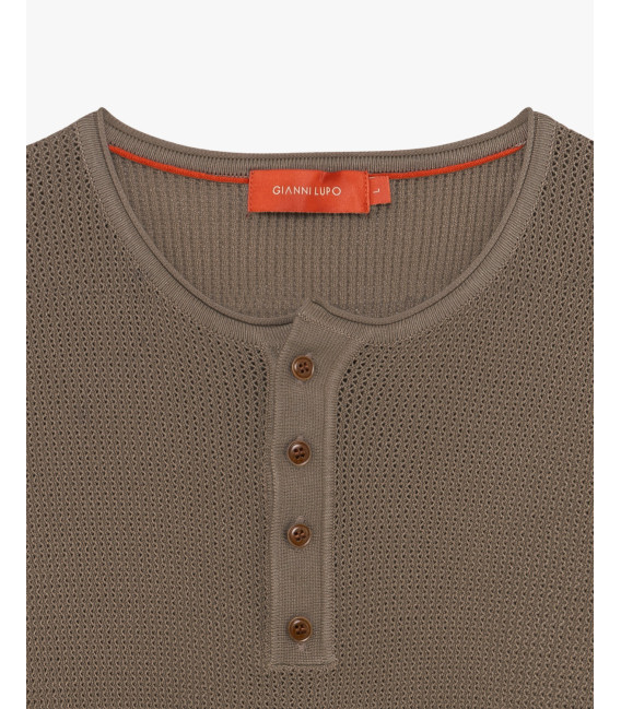 T-shirt serafino in maglia