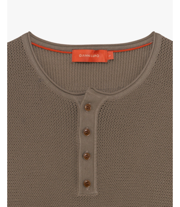 T-shirt serafino in maglia