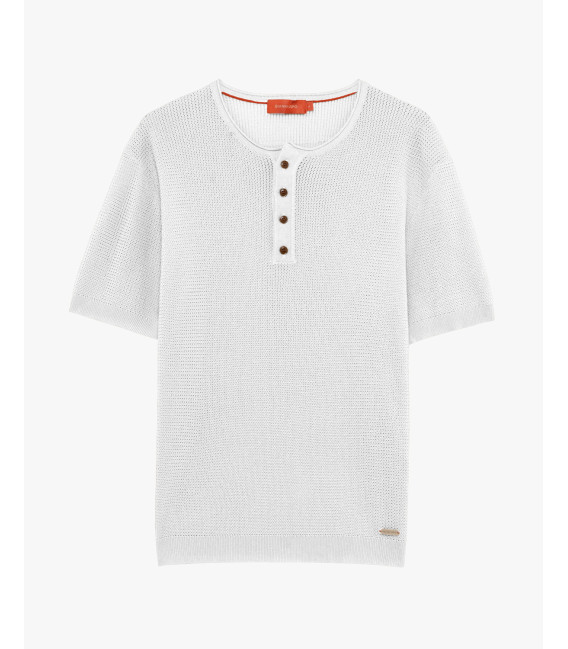 T-shirt serafino in maglia