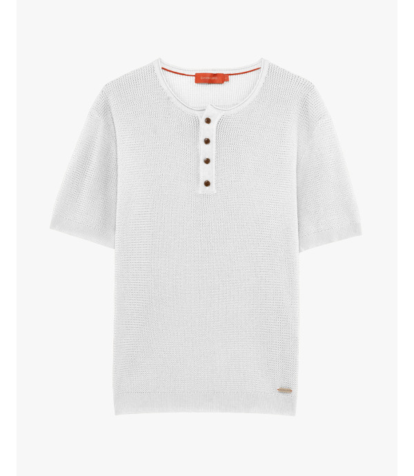 T-shirt serafino in maglia