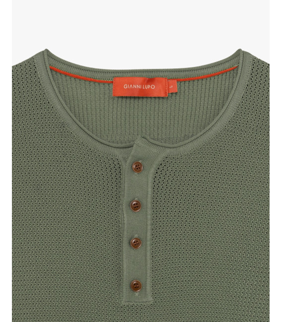 T-shirt serafino in maglia