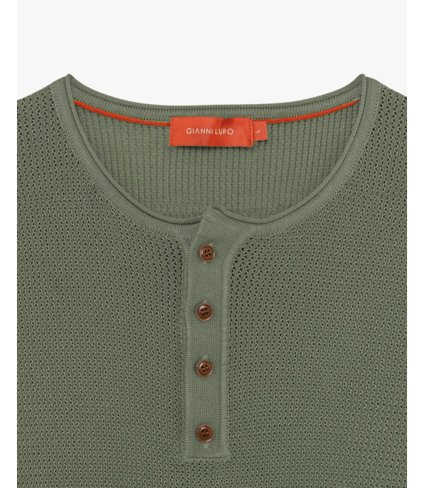 T-shirt serafino in maglia