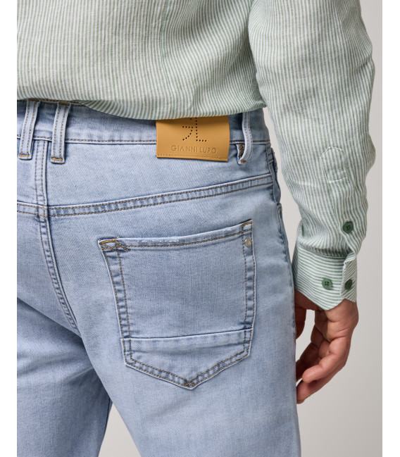 Jeans MIKE95 carrot fit con graffi medium wash