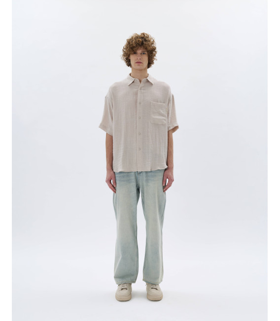 Camicia manica corta in tessuto leggero