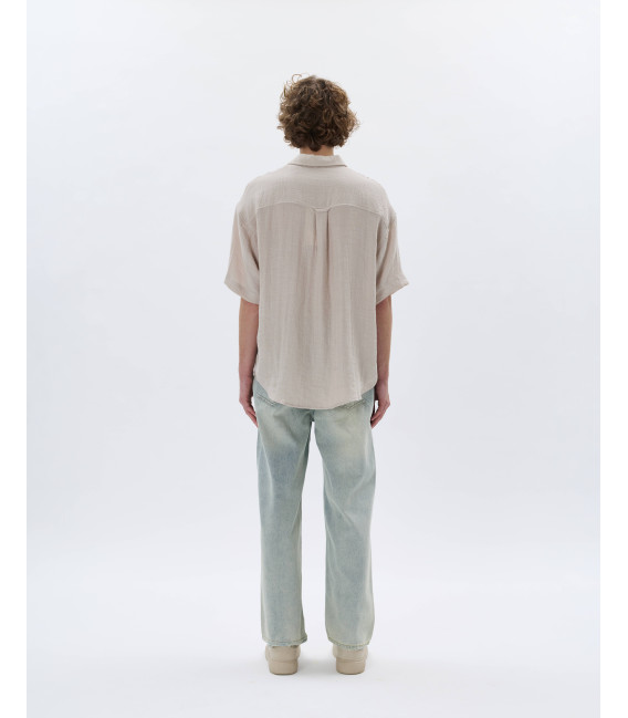 Camicia manica corta in tessuto leggero