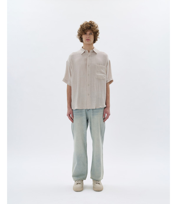 Camicia manica corta in tessuto leggero