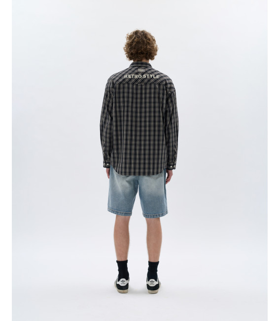 Camicia a quadri con tasca