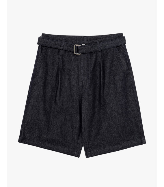 Bermuda in denim con cintura