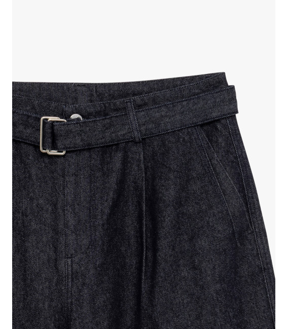 Bermuda in denim con cintura