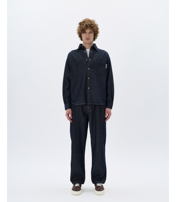 Pantalone in denim con coulisse