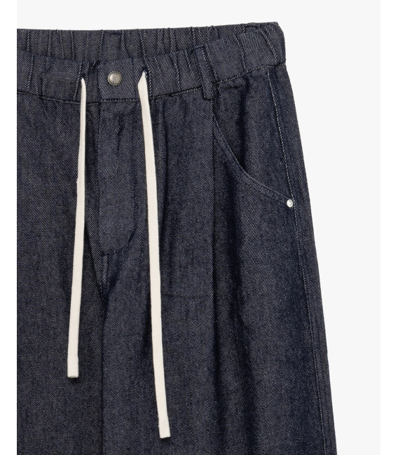 Pantalone in denim con coulisse