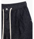 Bermuda in denim con coulisse