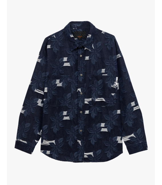 Camicia denim jacquard fantasia