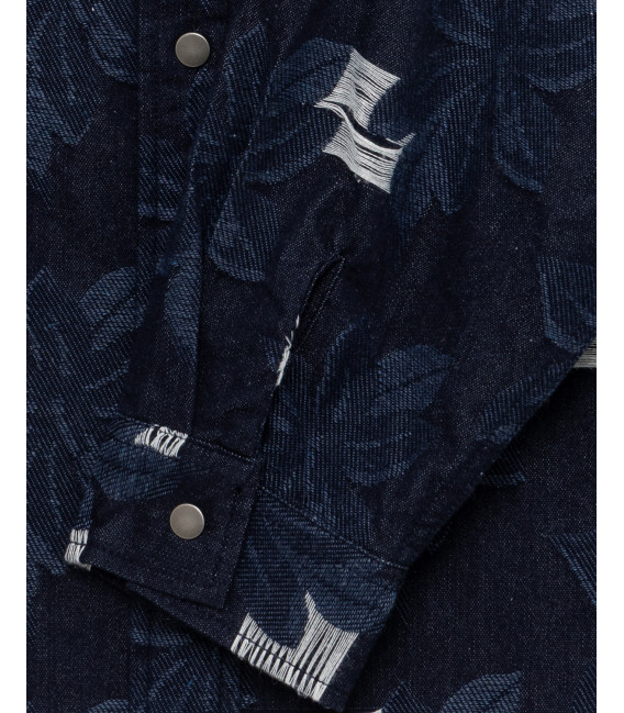 Camicia denim jacquard fantasia
