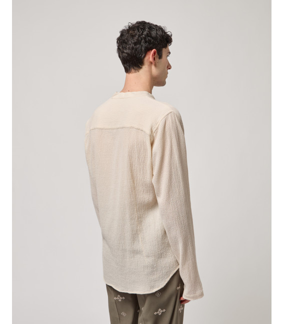 Camicia con collo alla coreana