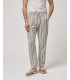 Relaxed-fit linen-blend striped trousers
