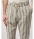 Relaxed-fit linen-blend striped trousers