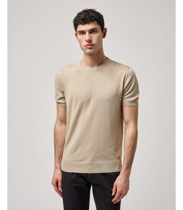 T-shirt in maglia muscle fit