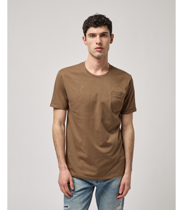 T-shirt con taschino in cotone extra fine