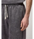 Cold-dyed fleece bermuda shorts