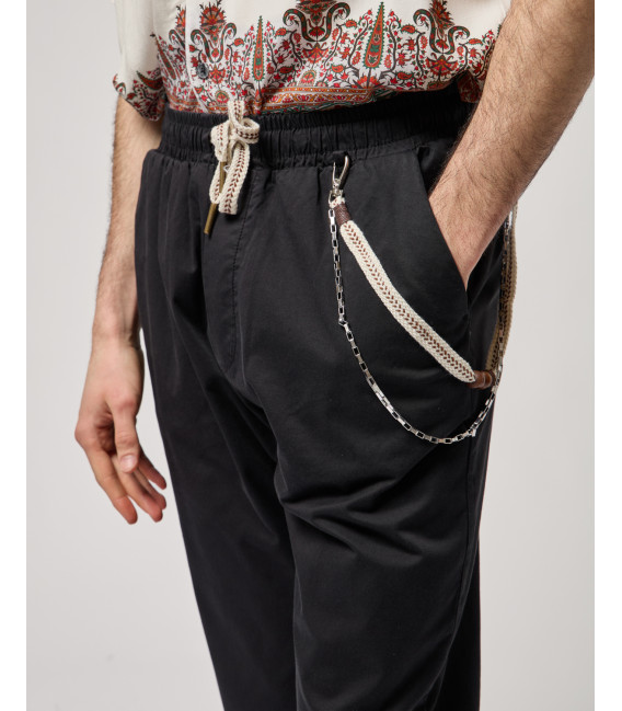 Pantaloni LEONARD con coulisse in cotone