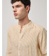 Striped mandarin linen shirt