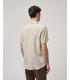 Linen blend bowling shirt