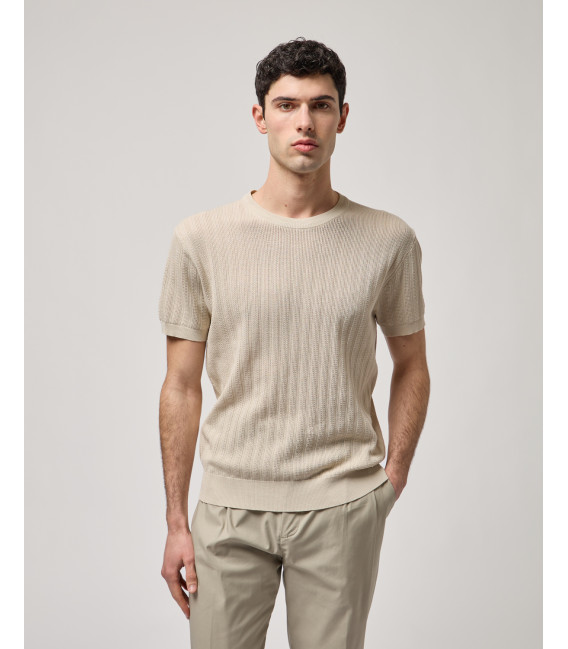 Knitted short-sleeve T-shirt