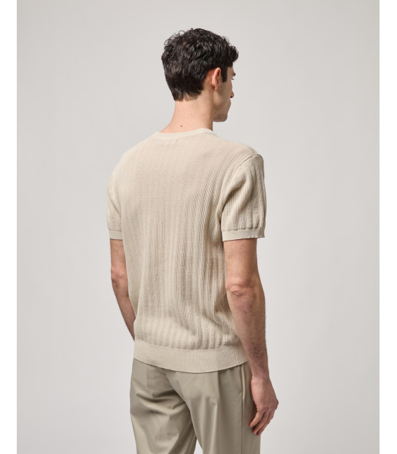 Knitted short-sleeve T-shirt