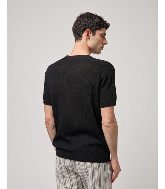 Knitted short-sleeve T-shirt