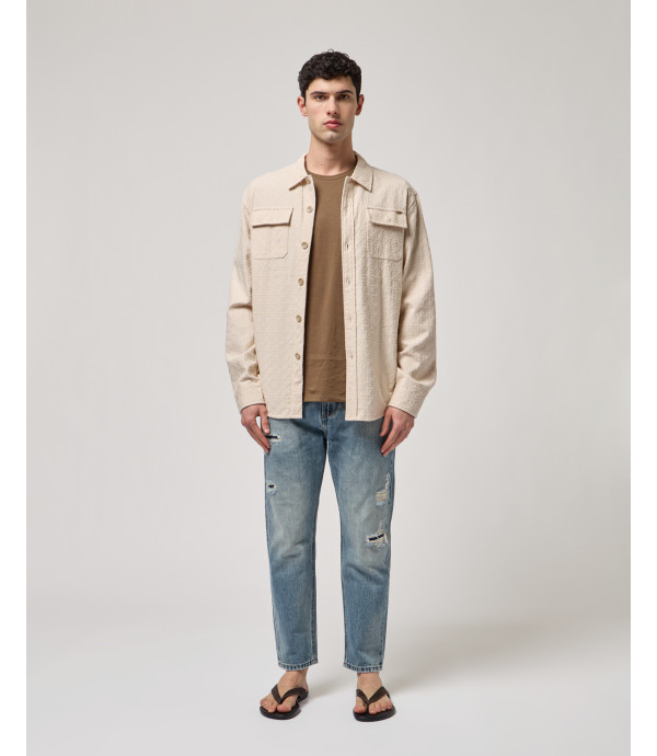 Overshirt with raised pattern