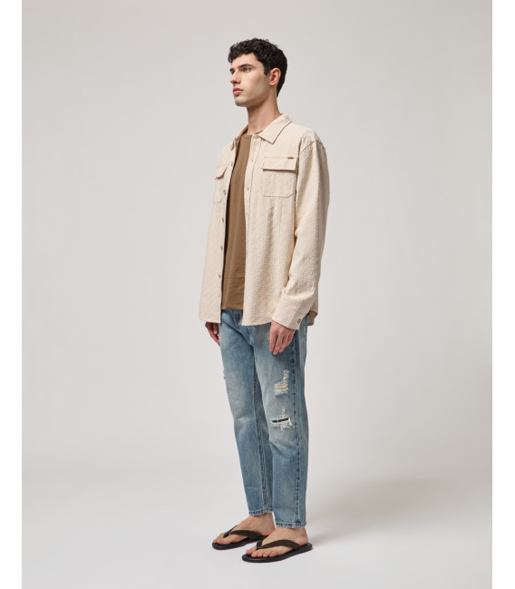 Overshirt with raised pattern