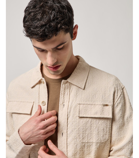 Overshirt with raised pattern