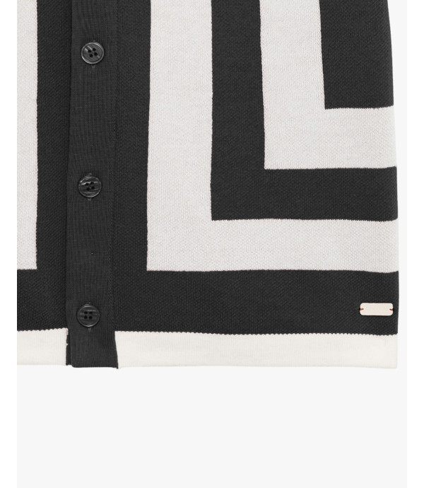 Short-sleeve knitted shirt