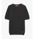 T-shirt in maglia con pattern in rilievo
