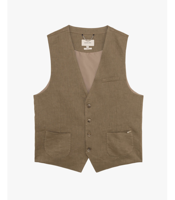 Gilet da abito in lino