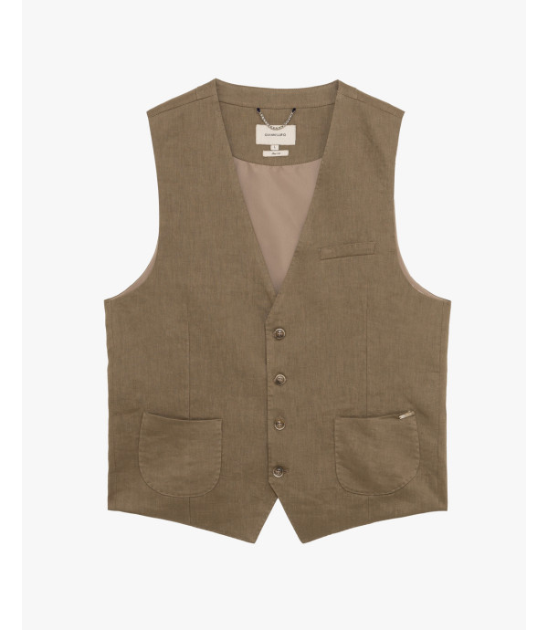 Gilet da abito in lino