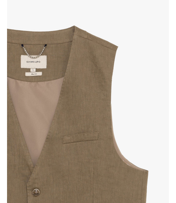 Gilet da abito in lino