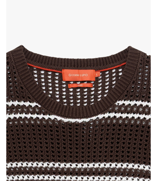 T-shirt in maglia traforata