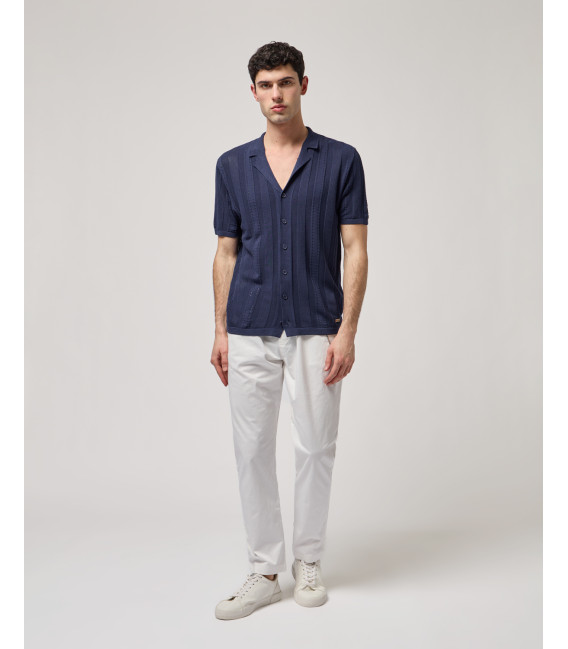 Camicia in maglia con trasparenze