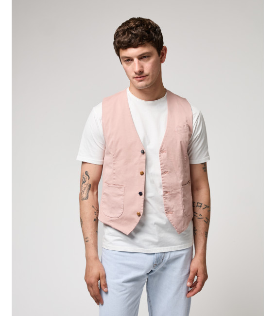 Gilet con bottoni in fantasia