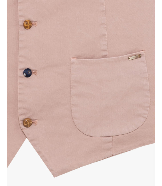 Gilet con bottoni in fantasia