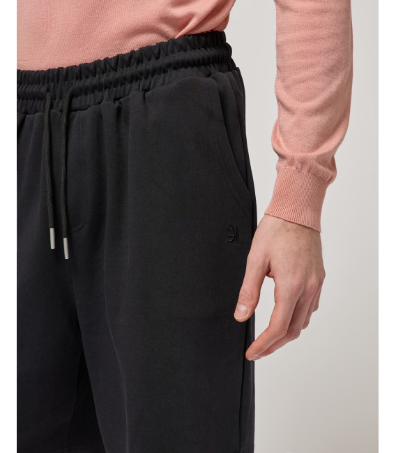 Bermuda joggers con logo ricamato